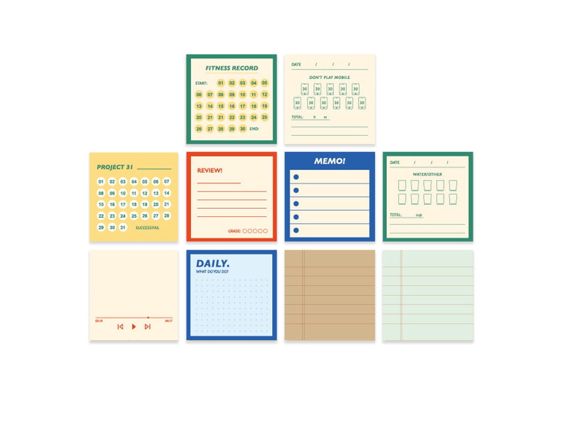 Papel Colorido 400 Folhas Não-Adesivo Mini Papéis para Notas e Memorandos NEVEANCE