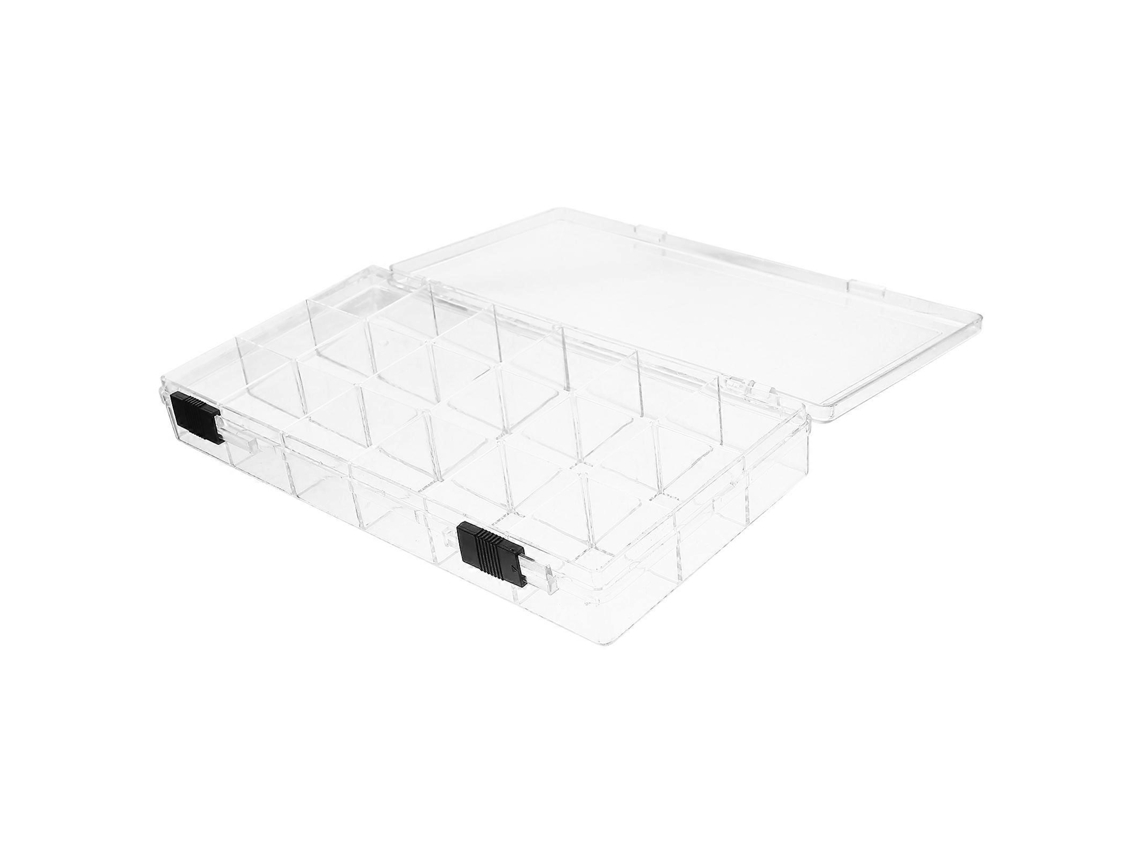 Caixa De Armazenamento De Plástico Transparente Com 18 Compartimentos Para Guardar Joias E Brincos. Olysi Shop