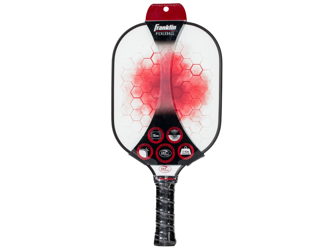 Raquete De Pickleball Franklin Pilot Branca/vermelha Profissional Certificada Pela Usapa
