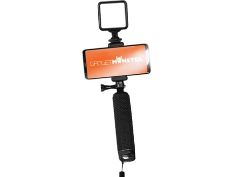 Selfie Stick Vlogging Iluminador GMD-1021 Preto
