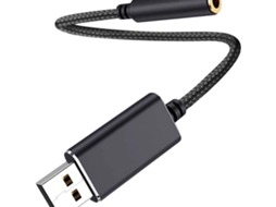 Adaptador De Áudio Usb, Adaptador Para Conector De Áudio 3,5 Mm