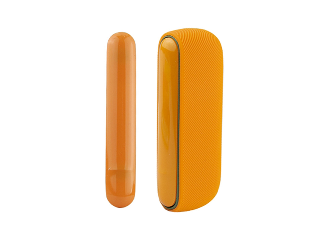 Capa Para Iqos Iluma Modelo De Abertura Lateral Adicionar Painéis Laterais 13x9.5x3cm Silicone Laranja Fwinl