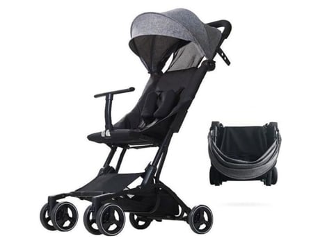 Carrinho de Cabine BEBE2LUXE Piko de Avião Ultracompacto e Leve Cinza