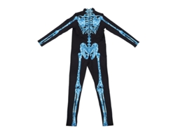 1 Peça Macacão Feminino Esqueleto para Presentes de Halloween ALLINLESS
