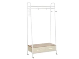 Suporte Para Cabide Metal Cor Branco 99x47x185 Cm Homcom