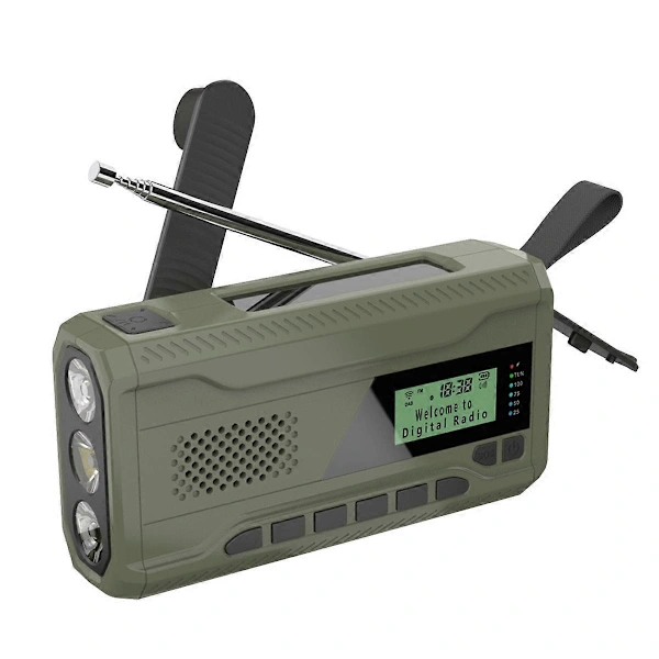 Rádio Bluetooth Am/fm com Bateria de 4500mah, Manivela e Energia Solar AQUAFORGE