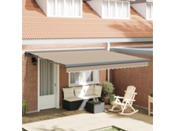Vidaxl Toldo Retrátil Bege 400 × 300 Cm Tecido E Metal