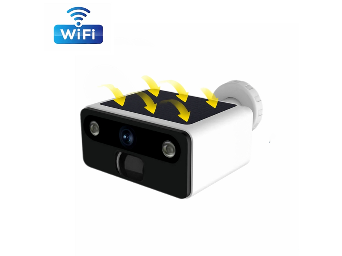 Câmara De Vigilância Segurança Solar Wifi Câmeras De Segurança Sem Fio 2k Ohpa P2a-t Branco