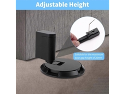 Batente De Porta Mecânico Silencioso Preto Para Piso, Design Sem Furos Bom Aquaforge