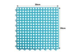 Tapete De Chuveiro Quadrado Antiaderente 2pcs Azul