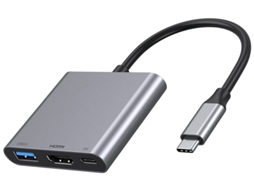 Adaptador Usb C Para Hdmi 3 Em 1, Usbc Hub, 4k30hz, Usb 3.0, Pd, Para Macbook Pro/air Etc Branco Yizhood
