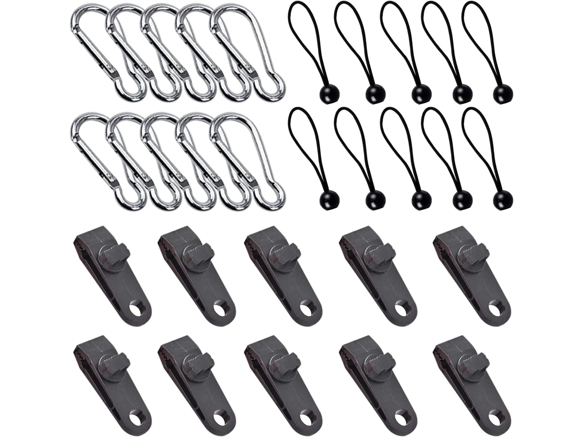 Presilha para Lona, ​​presilha Lona de Barraca, Mosquetão, Corda Elástica, ​​cam AQUAFORGE