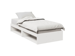 Sofá cama sin colchón 80x200 cm madera maciza de pino blanco
