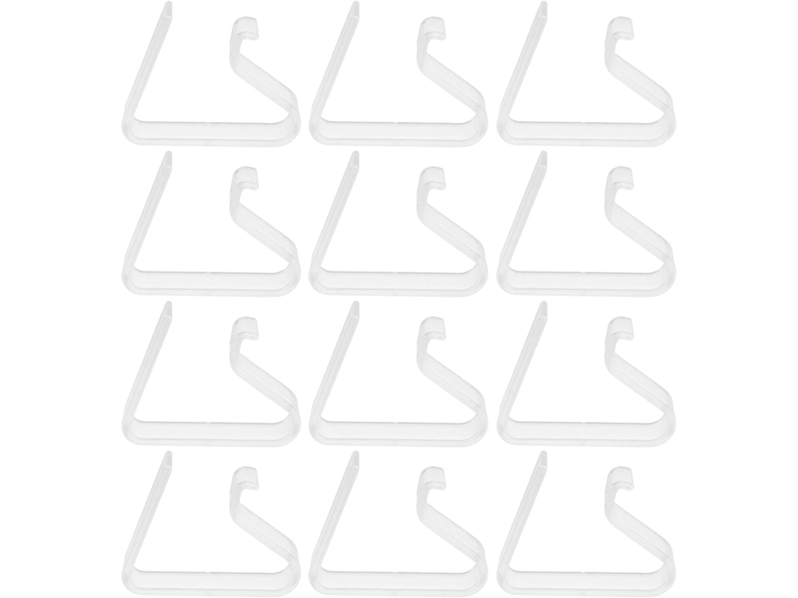 Lalafina 12 - Clipes de toalha de mesa em ABS transparente, resistentes ao vento, estrutura padrão, ideais para