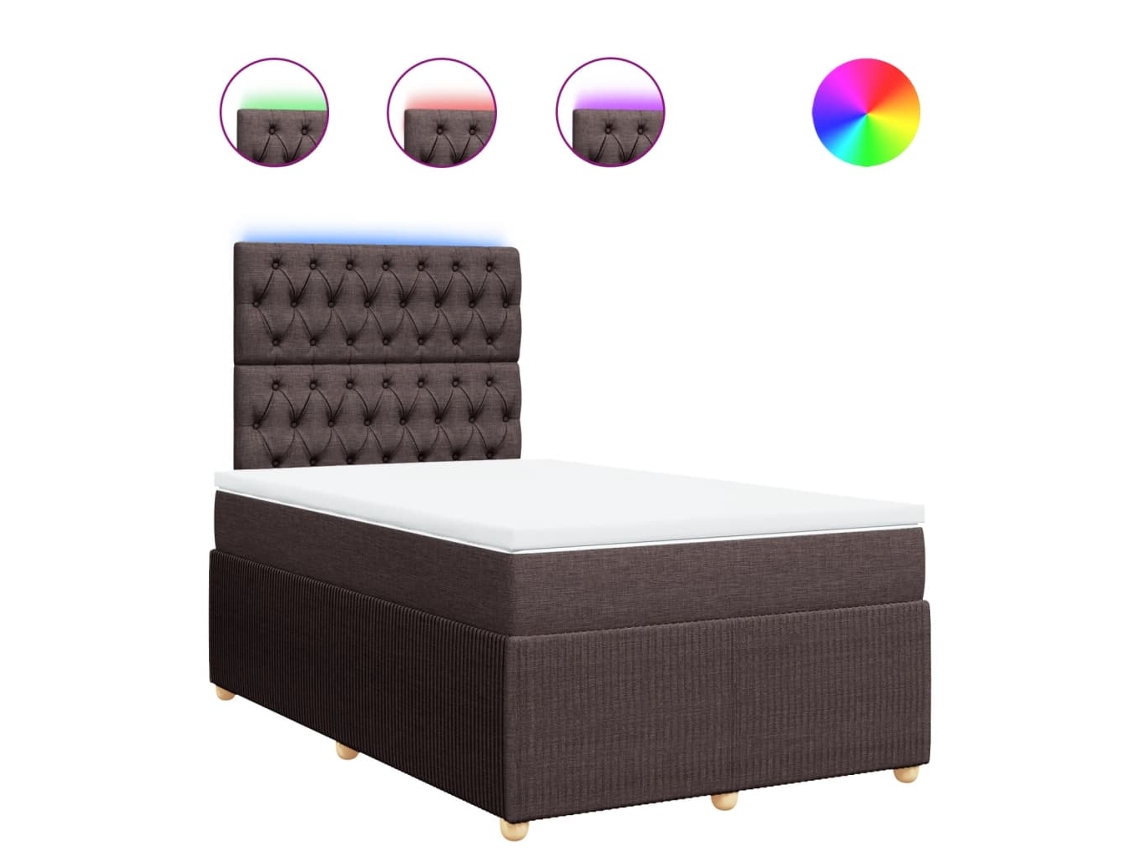 Box Spring Bed, Box Spring Beds Vidaxl Marrom Tecido (120 X 200 Cm)
