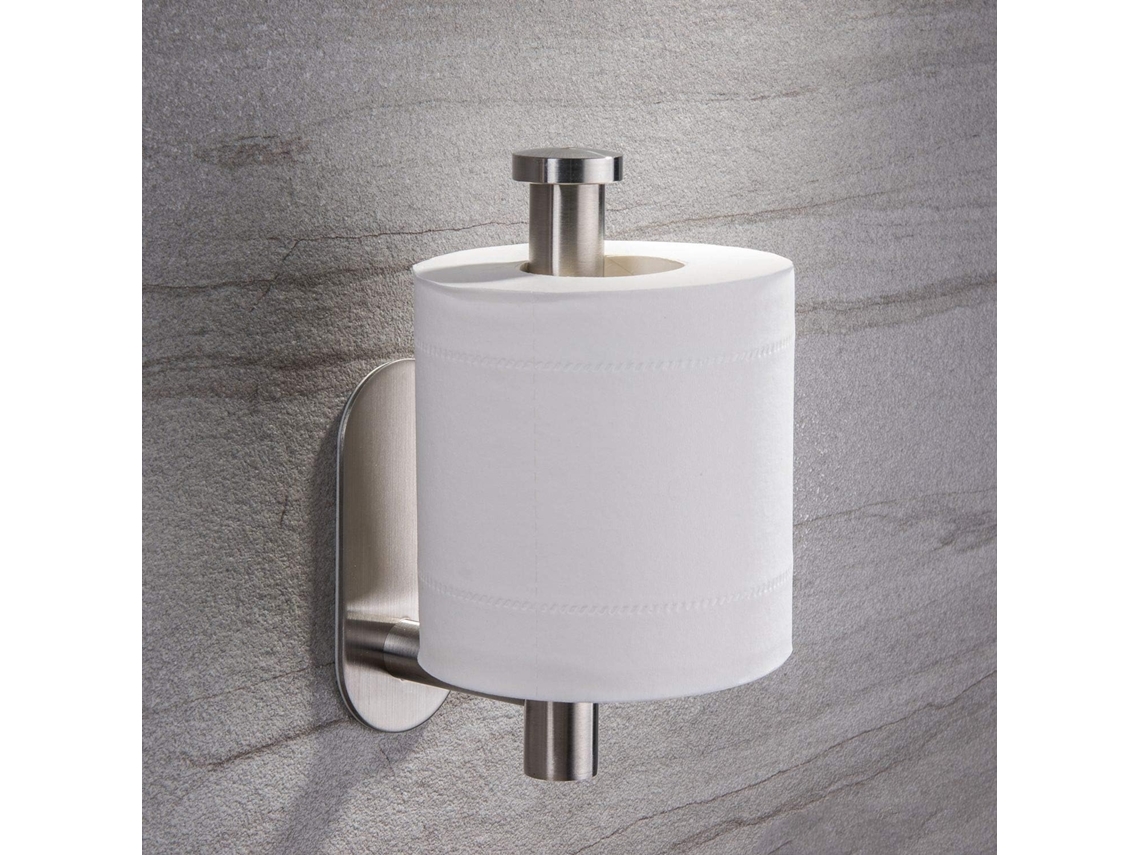 Suporte De Papel Higiénico Adesivo Em Aço Inoxidável Para Casa De Banho