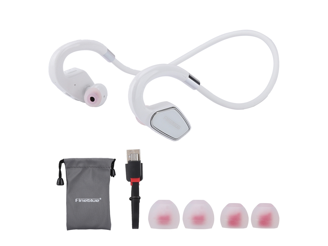 Fones Bluetooth Esportivos Sem Fio Fineblue M3 Branco | EOOCOO