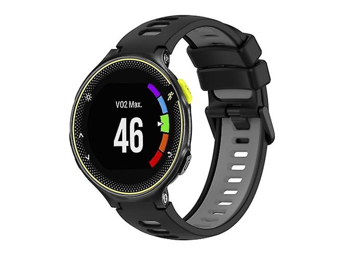 Bracelete de Smartwatch para Garmin Forerunner 230 Pulseira de Relógio de Silicone de Preto-Cinza VENISYMLIS