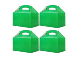50 Caixas Brancas Para Lembrancinhas De Festa, Caixas De Doces Com Alça, Sacolas De Papel Para Biscoitos, Modelo Gable B Hengjian