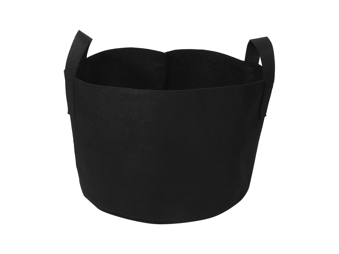 Sacola de Plantio Aerada em Feltro Preto para Legumes Flores 10 Galões 28x40cm Conjunto de 1 Saco S/MARCA