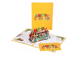 Conjunto de 1 Cartão Pop Up de Feliz Natal Cartão Festivo 3D NEVEANCE