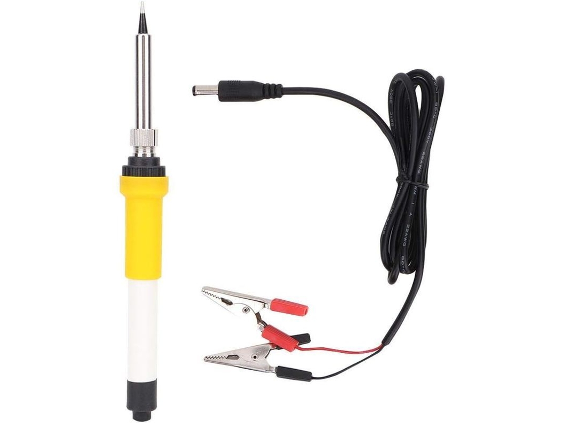 Soldador Eléctrico Portátil 60w Dc 12v Com Pinça De Crocodilo E Núcleo Cerâmico Para Soldagem Básica E Reparo De Cabos