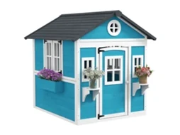 Cabana Infantil Externa C/ Portas Francesas + Vasos, 114x126,4x135cm, Azul