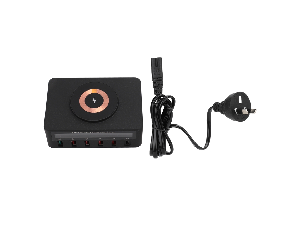 Aetheria estação de Carregamento Sem Fio Magnética 6 Portas 100w Pd Qc3.0 Usb para Múltiplos Dispositivos Au Plug