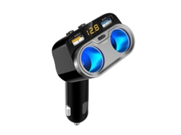 Divisor de Isqueiro de 2 Soquetes 12/24V Porta Usb Dupla com Interruptor Independente ALLINLESS