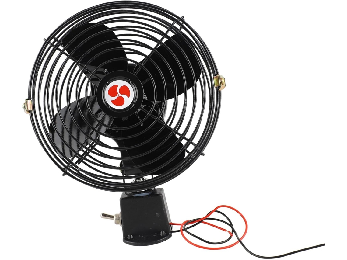 Ventilador Automotivo Aramox 12v De Metal, 6 Polegadas, Lâminas De Metal Pretas, Operação Silenciosa, 8w, Baixo Consumo