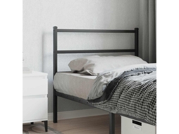 Vidaxl Cabeceira De Substituição 100 Cm Metal Preto