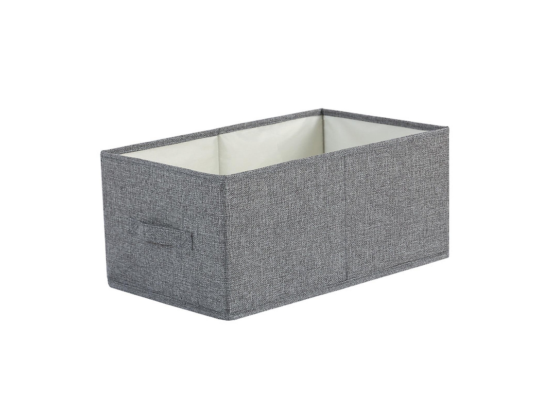 Cesto De Armazenamento Dobrável Cinza De 47 X 34 X 21 Cm Para Organização De Armários Com Duas Alças. Olysi Shop