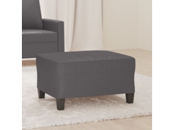 Vidaxl Apoio De Pés 70x55x41 Cm Couro Artificial Cinza