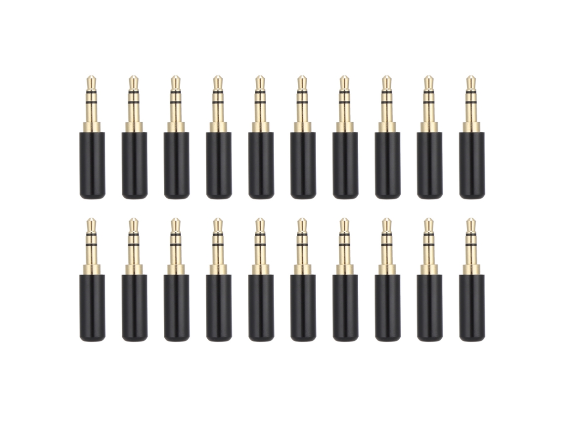 20 Conectores Estéreo de 3,5 Mm para Reparação de Fones de Ouvido