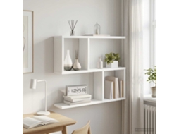 Vidaxl Prateleira De Parede Branco 60 X 12 X 50,5 Cm