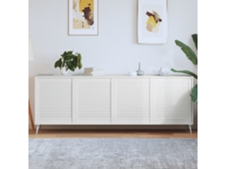 Vidaxl Portas De Armário 4 Pcs Design De Persiana Pinho Maciço Branco