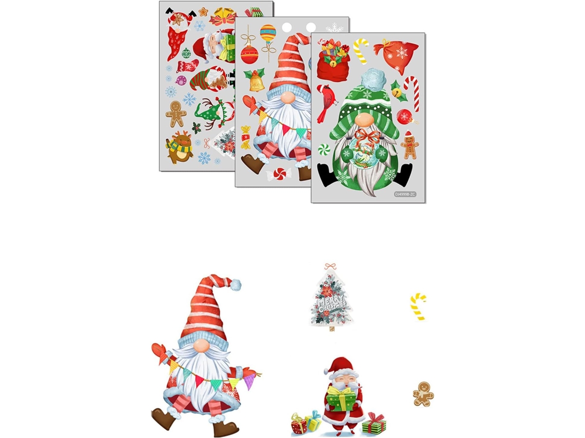 Adesivos Reutilizáveis Para Portas De Vidro, Ideais Para Decoração De Natal Em Janelas, Dupla Face