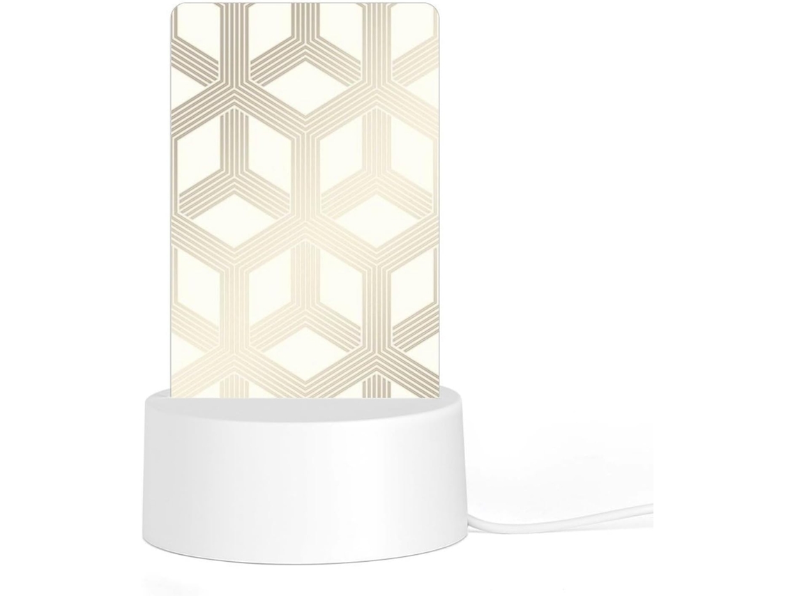 Hexa Luminária Noturna Geométrica Dourada, Durável, Resistente à Ferrugem, Prática e Ideal Banheiro, Corredor E