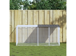 Vidaxl Gaiola Para Galinhas Com Teto Antracite 203x98x90 Cm Aço Galvanizado