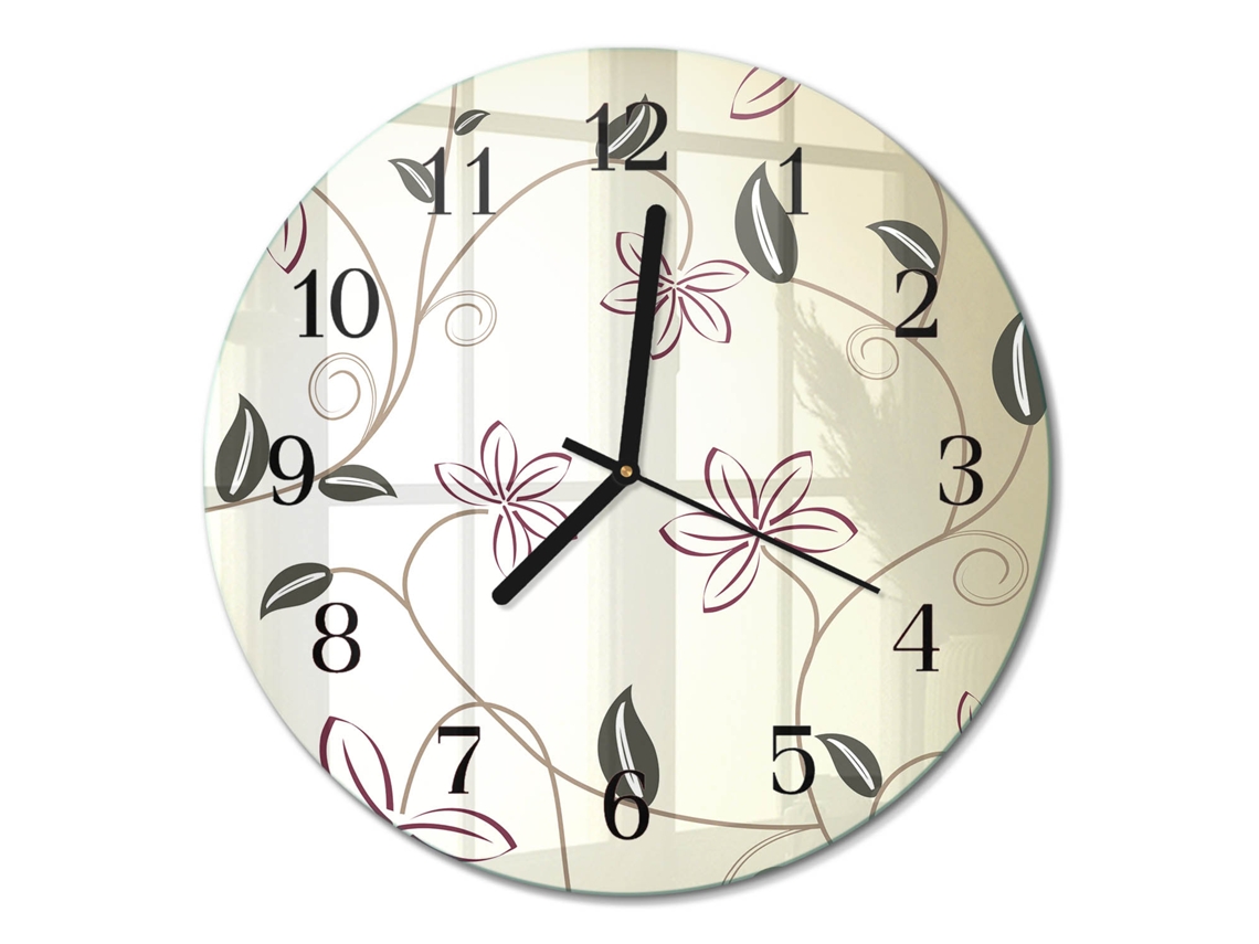 Relógio De Parede De Vidro Artefloral Espelharte (30 Cm)