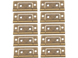 Conjunto De 10 Dobradiças Ferro Para Portas Armários, Planas Ocultas
