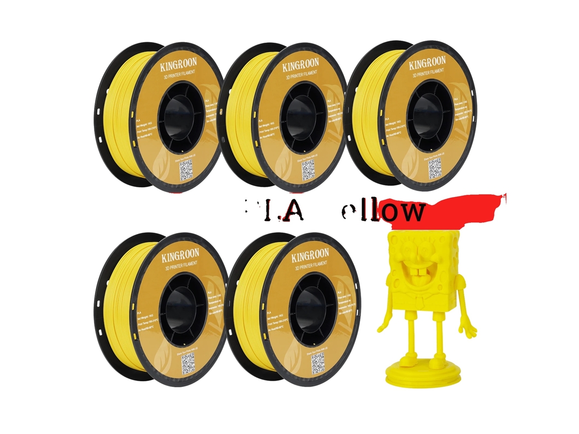 Filamento De Impressã£o 3d, Material Pla, Diã¢metro De 1,75mm, 5 Kg Pla Amarelo Oem