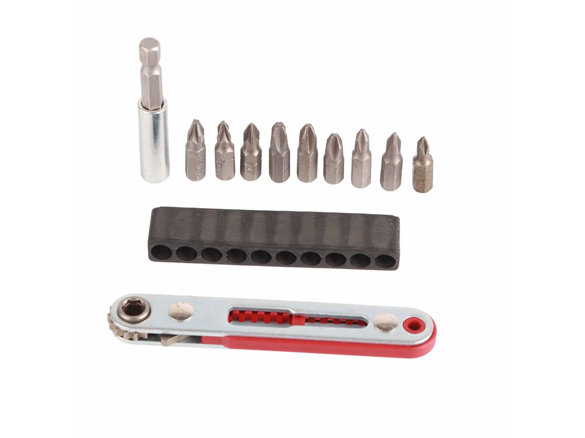 Conjunto de Bits de Chave Ratchet Ajustável 2 Vias 1/4in