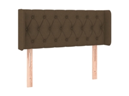 Cabeceira de Cama com Abas Tecido Castanho Escuro MAISON EXCLUSIVE (93x16x78 cm)