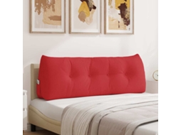 Vidaxl Travesseiro Para Costas Vermelho 140 X 24 X 50 Cm Tecido