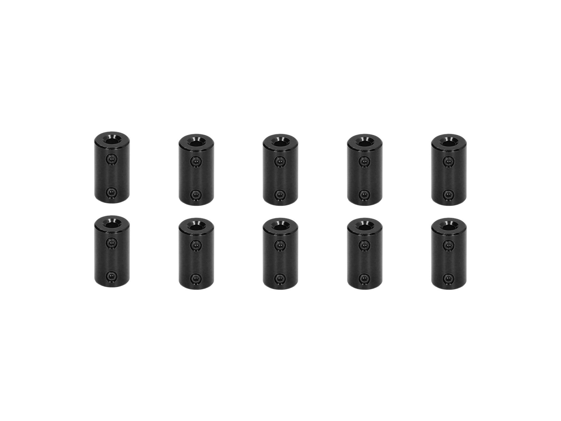 Acoplador De Motor Passo 10 Peças Diâmetro 14mm Comprimento 25mm Conexão 5x5mm Preto
