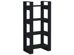 Book Cabinet, Book Cabinets Vidaxl Preto Madeira (60 X 35 X 125 Cm)