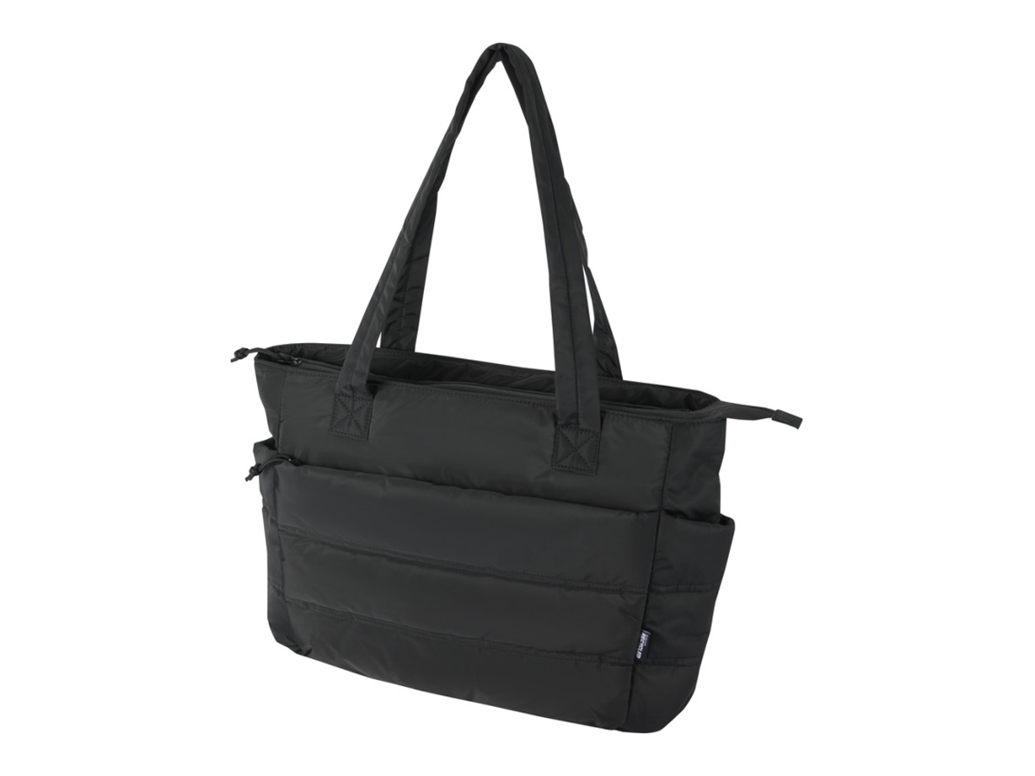 Bolsa de compras Floso Plain recycled Puffer 18l preta AQUAFORGE