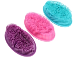 Conjunto Baluue Com 3 Escovas De Silicone Para Banho, Para O Corpo, Braços, Pernas E Muito Mais