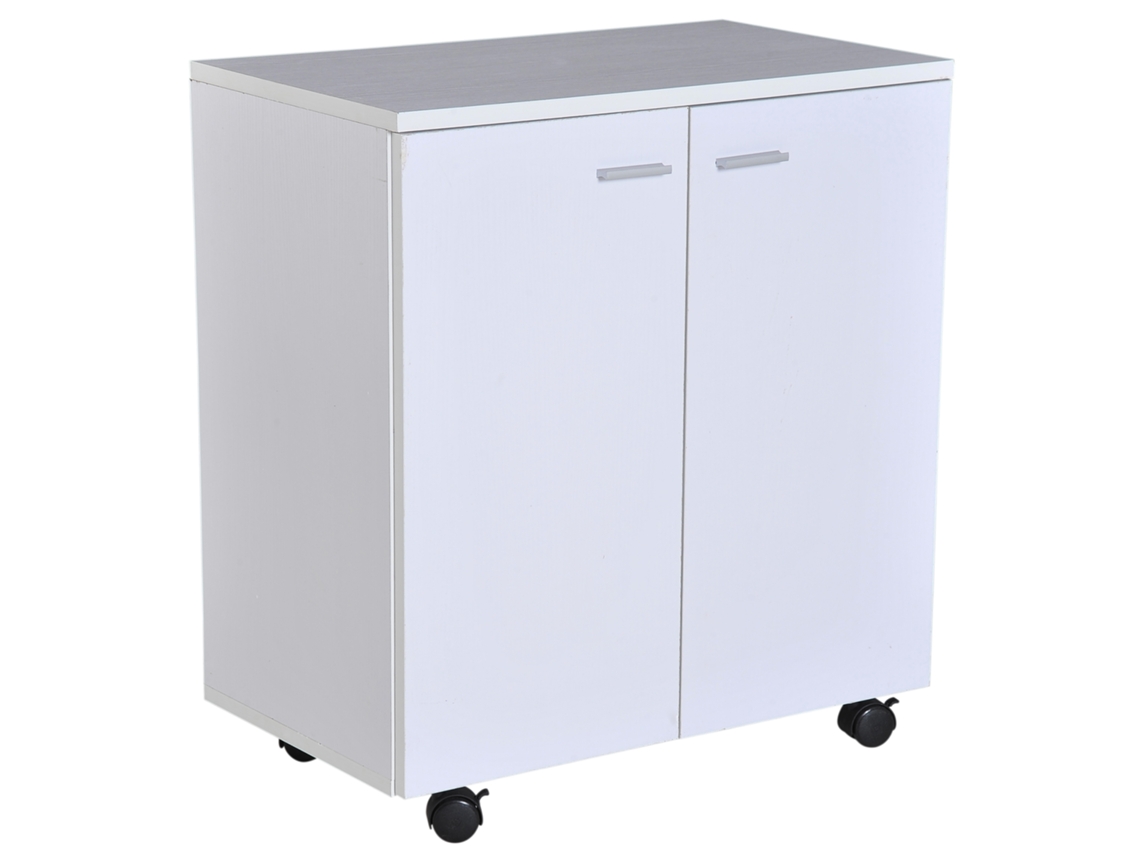 Móvel Mesa Móvel Móveis Móveis de Tv Móveis de Madeira com Rodas e 2 Portas Cômoda 60x35x65cm Ge